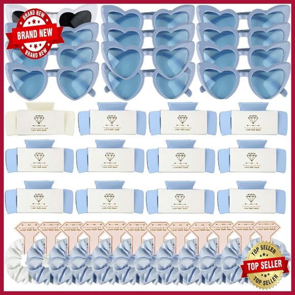 4.1 Inch Square Hair Claws Set of 12 Bridesmaid Bachelorette Accessories main image 6